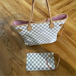 LV white and pink purse